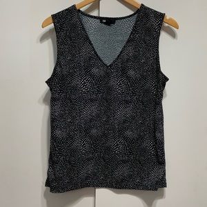 DKNY black sleeveless blouse large